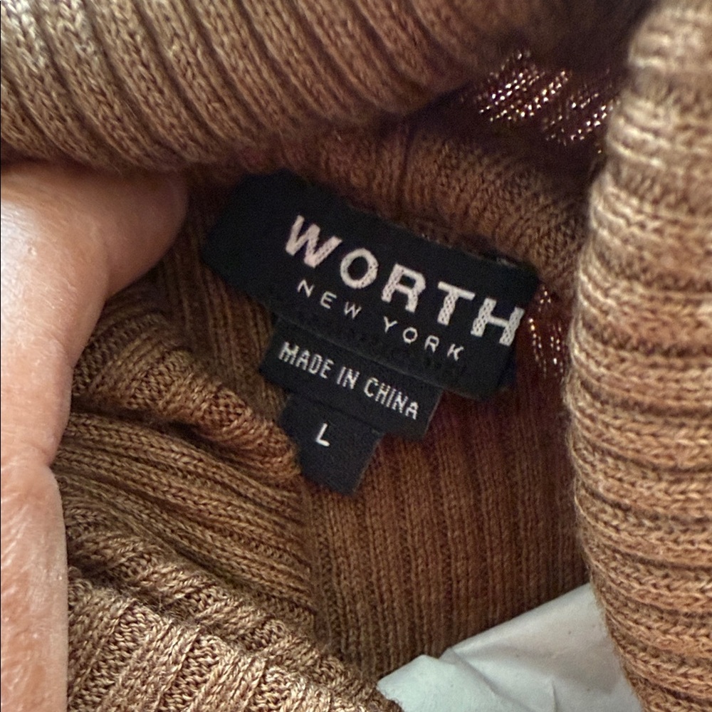 New Worth Tan Ribbed Sweater - Picture 4 of 9